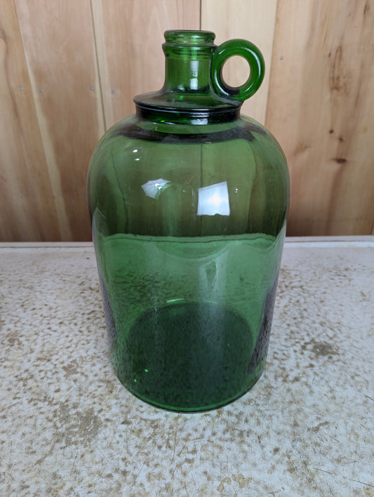 Vintage 1 Gal. Green Glass Jug