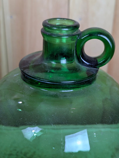 Vintage 1 Gal. Green Glass Jug - view 2