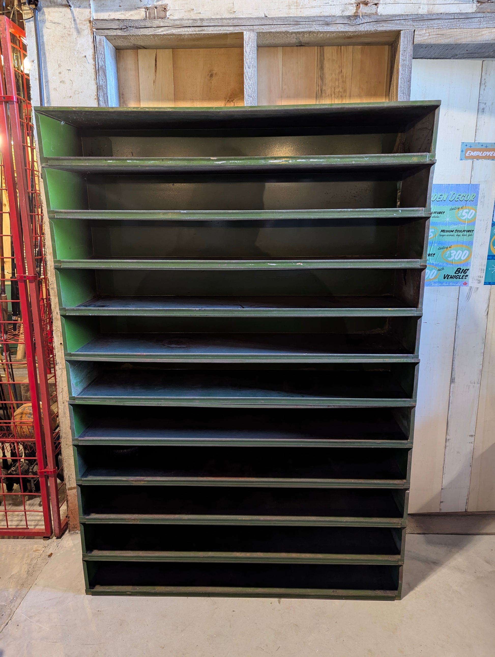 Vintage 11 Section Metal Cabinet