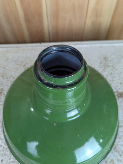 Vintage 12” Industrial Green Enamel Shade - view 2