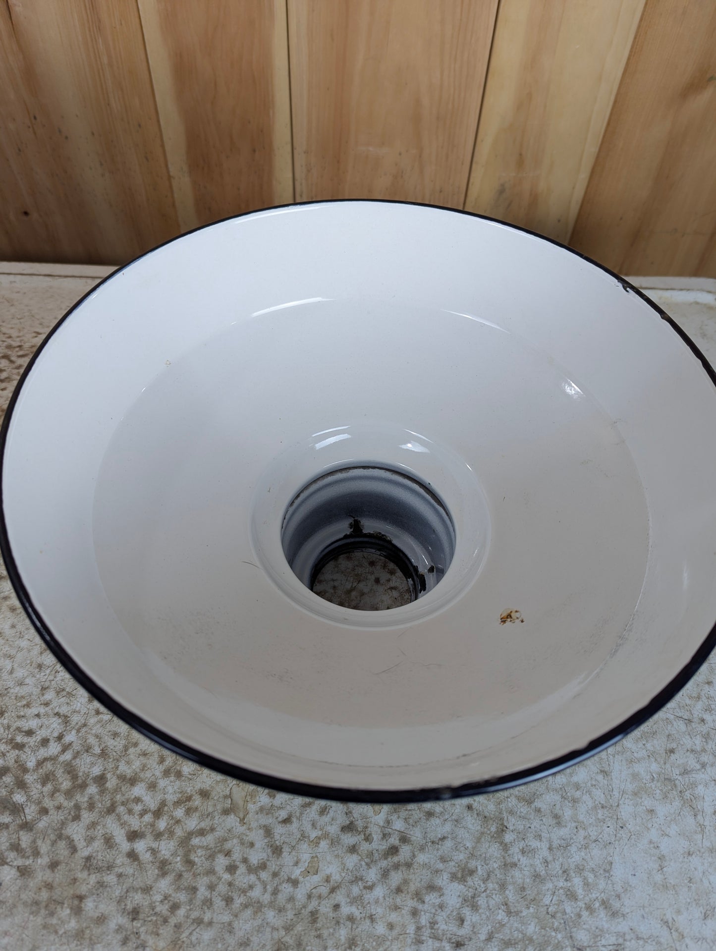 Vintage 12” Industrial Green Enamel Shade - view 3