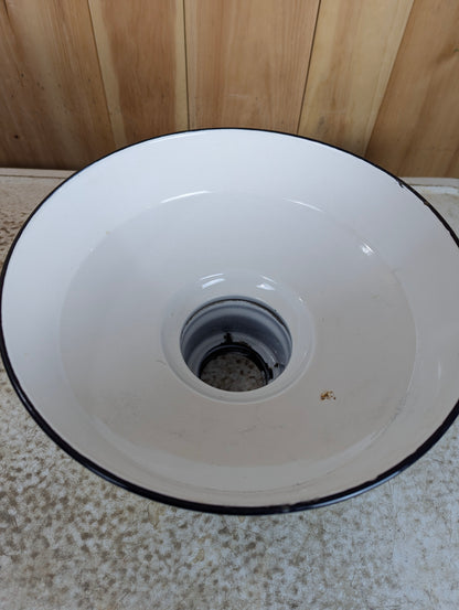 Vintage 12” Industrial Green Enamel Shade - view 3