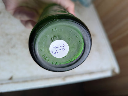 Vintage 12oz Macdonald's Beverages North Bay Green Embossed Glass Bottle - view 3