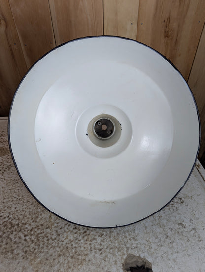 Vintage 16” Industrial Green Enamel Shade - view 3