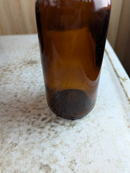 Vintage 16oz Sunbrite Amber Glass Bottle with Lid - view 4