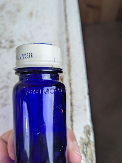 Vintage #18 Cobalt Blue Bormo Seltzer Bottle - view 4