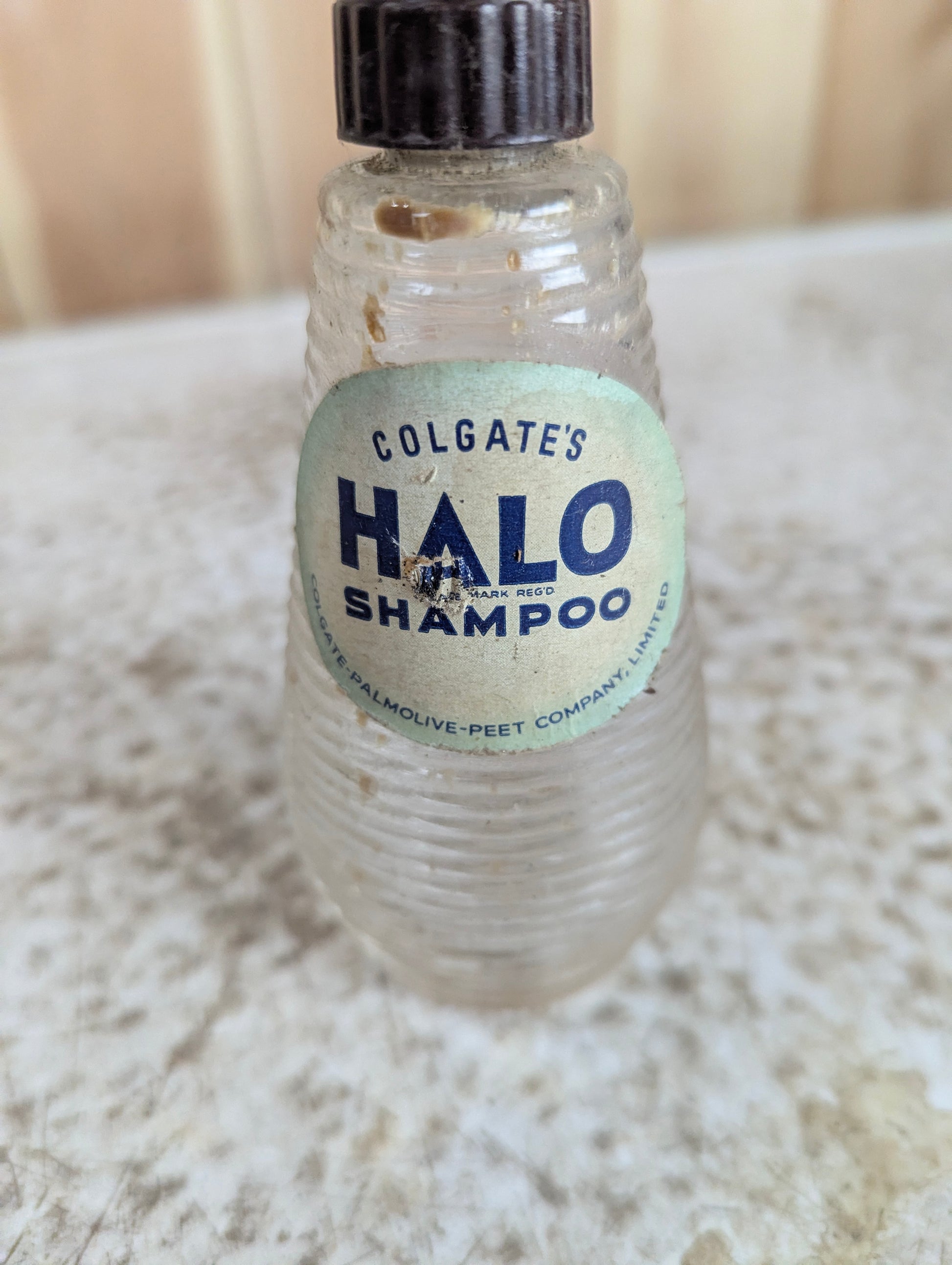 Vintage 1930's Colgates Halo Shampoo Glass Bottle - view 2