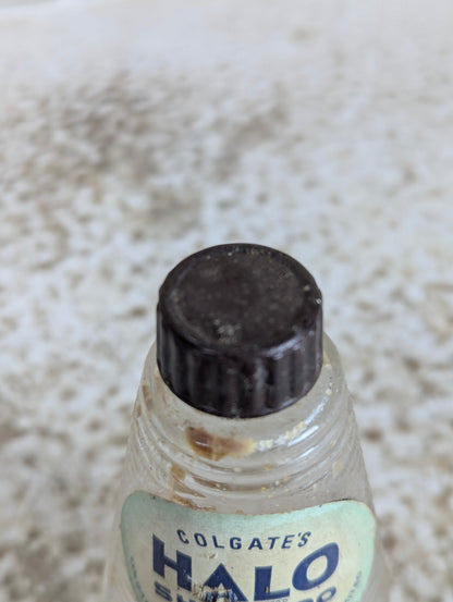 Vintage 1930's Colgates Halo Shampoo Glass Bottle - view 3