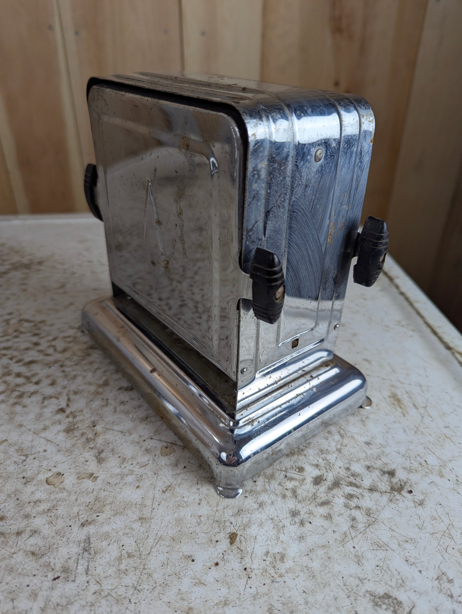 Vintage 1930s Standard Appliance Manual Flip-Down Toaster - Works - view 2