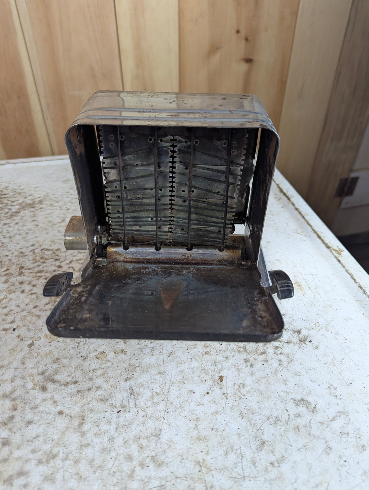 Vintage 1930s Standard Appliance Manual Flip-Down Toaster - Works - view 3