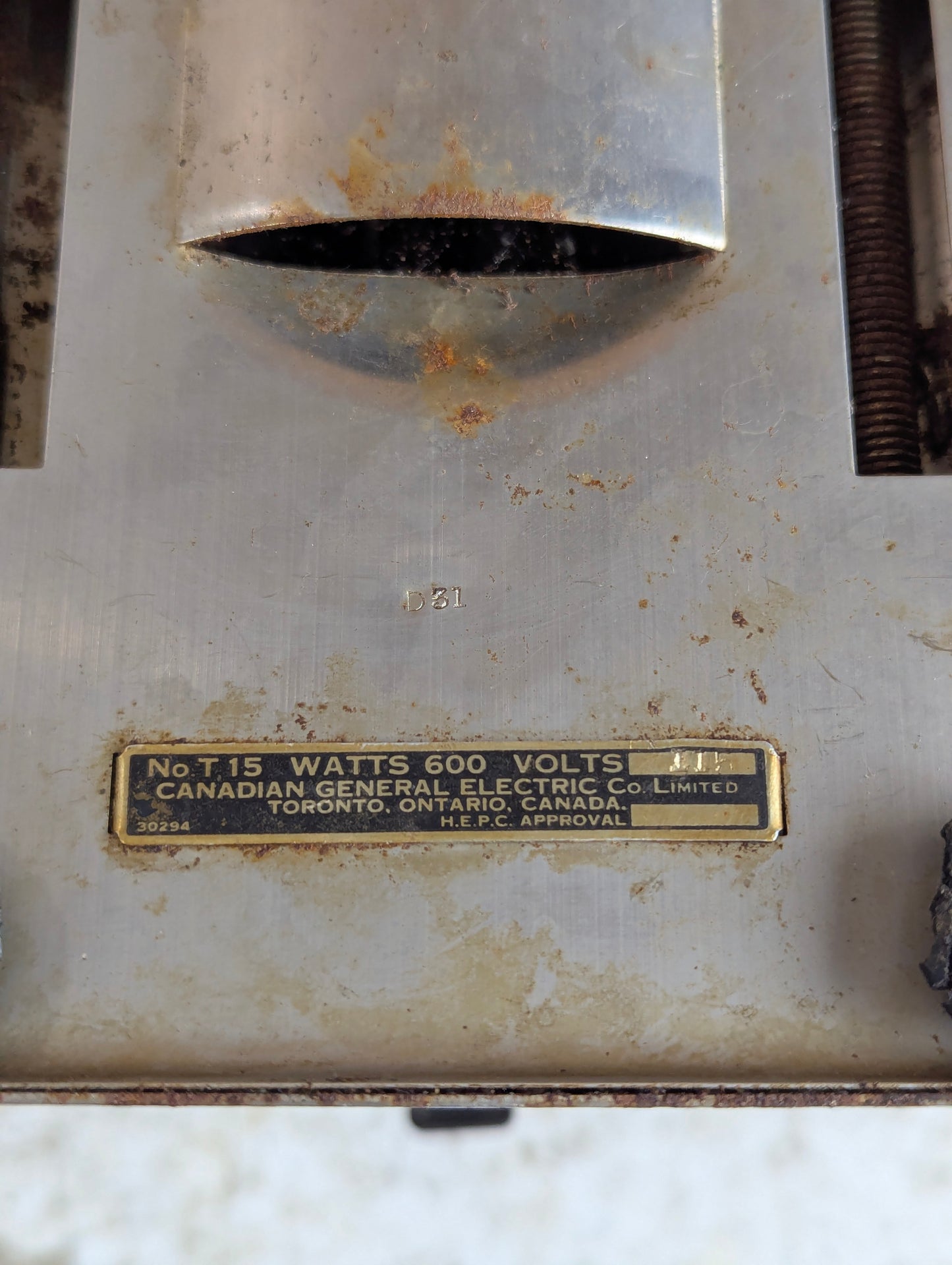 Vintage 1930s Toastmaster T-15 Canadian General Electric Single Slice Toaster - view 5