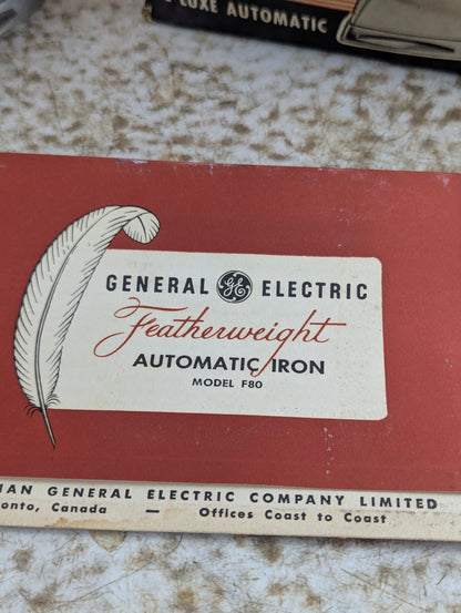 Vintage 1949 General Electric Featherweight Electric Iron in Box - view 3