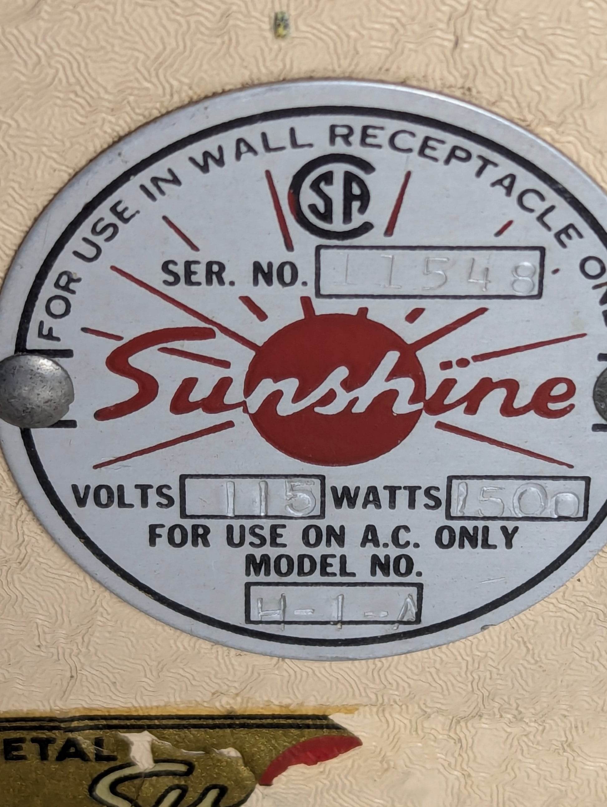 Vintage 1950s Sunshine Electric Tabletop 2-Burner Stove - view 6