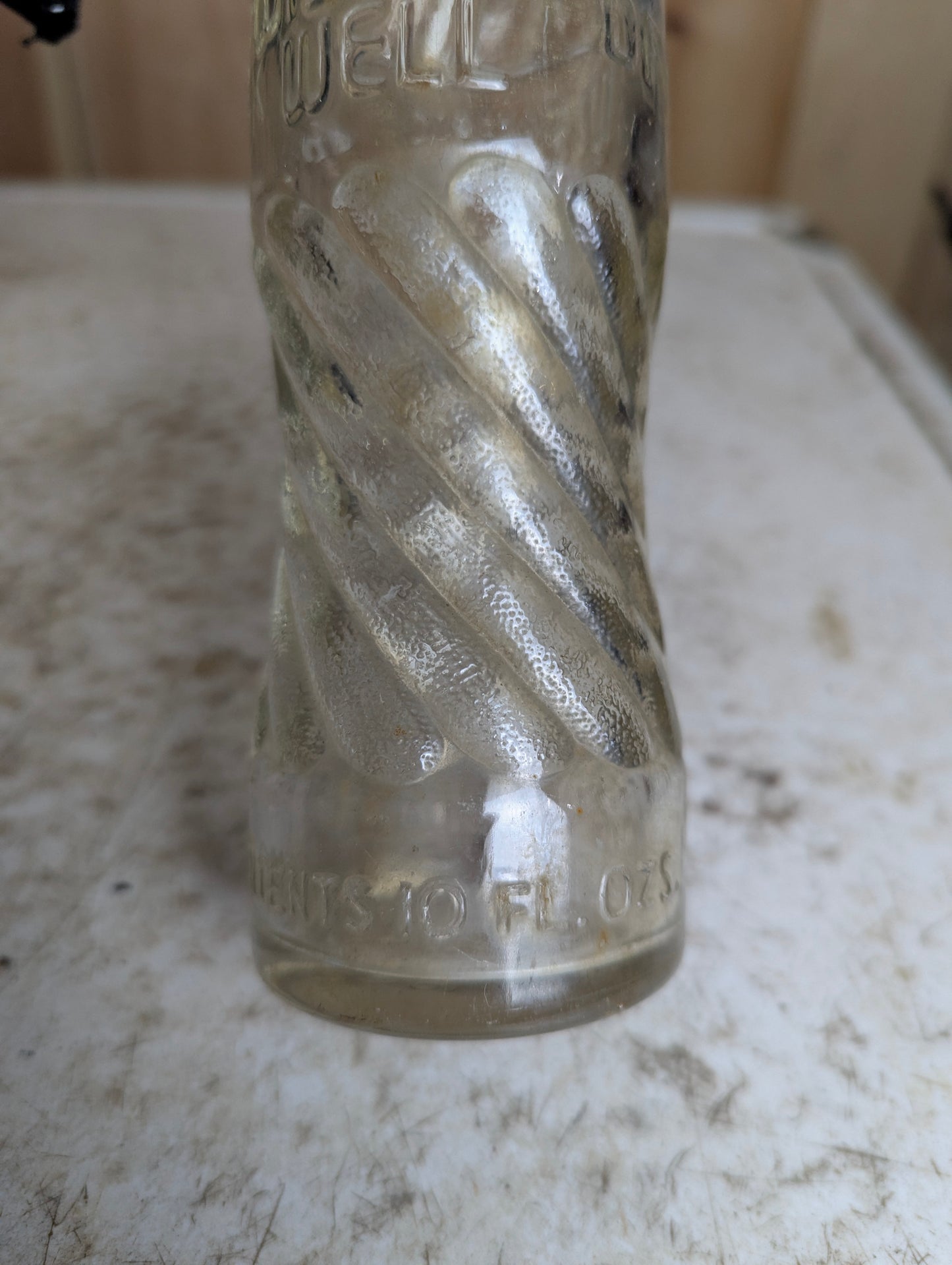 Vintage 1960’s Wishing Well 10 Fl. Oz. Embossed Soda Bottle - view 3
