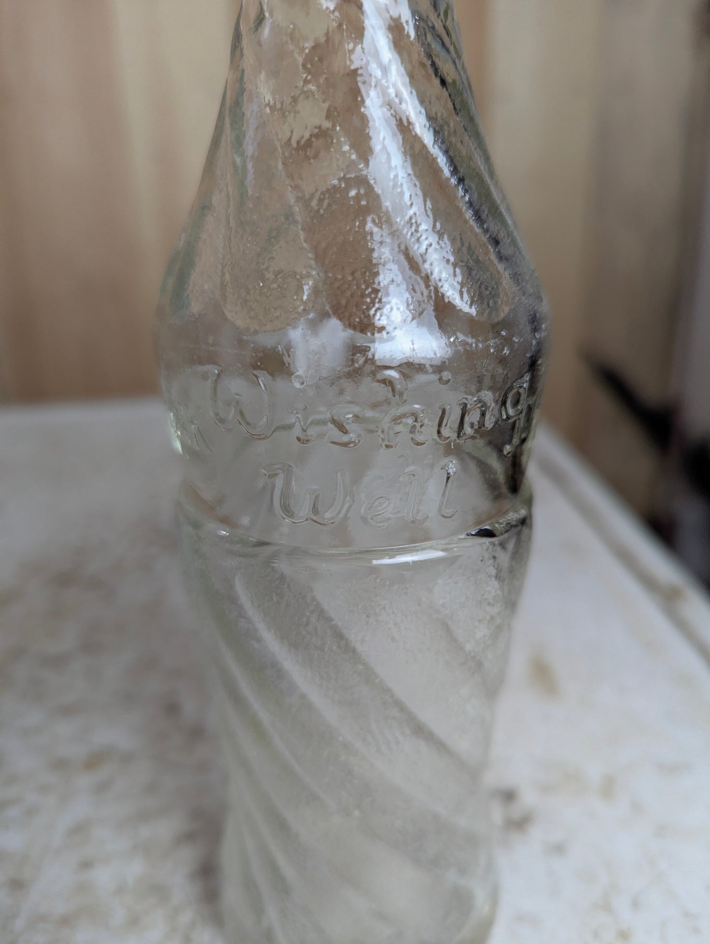 Vintage 1960’s Wishing Well 10 Fl. Oz. Embossed Soda Bottle - view 6