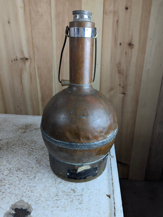 Vintage 1960s Sulfrian Cryogenics Copper Liquid Nitrogen Dewar Flask