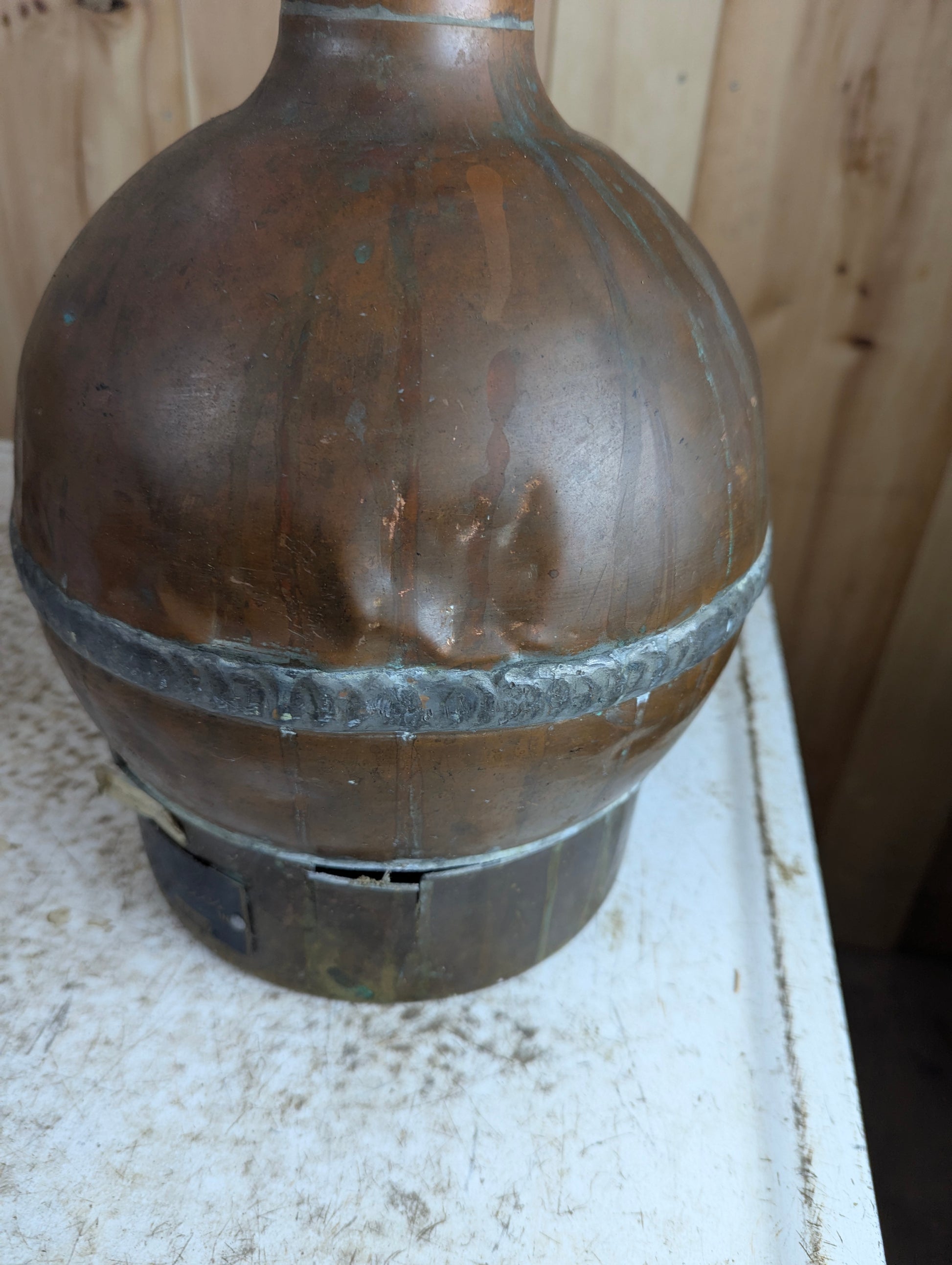Vintage 1960s Sulfrian Cryogenics Copper Liquid Nitrogen Dewar Flask - view 5