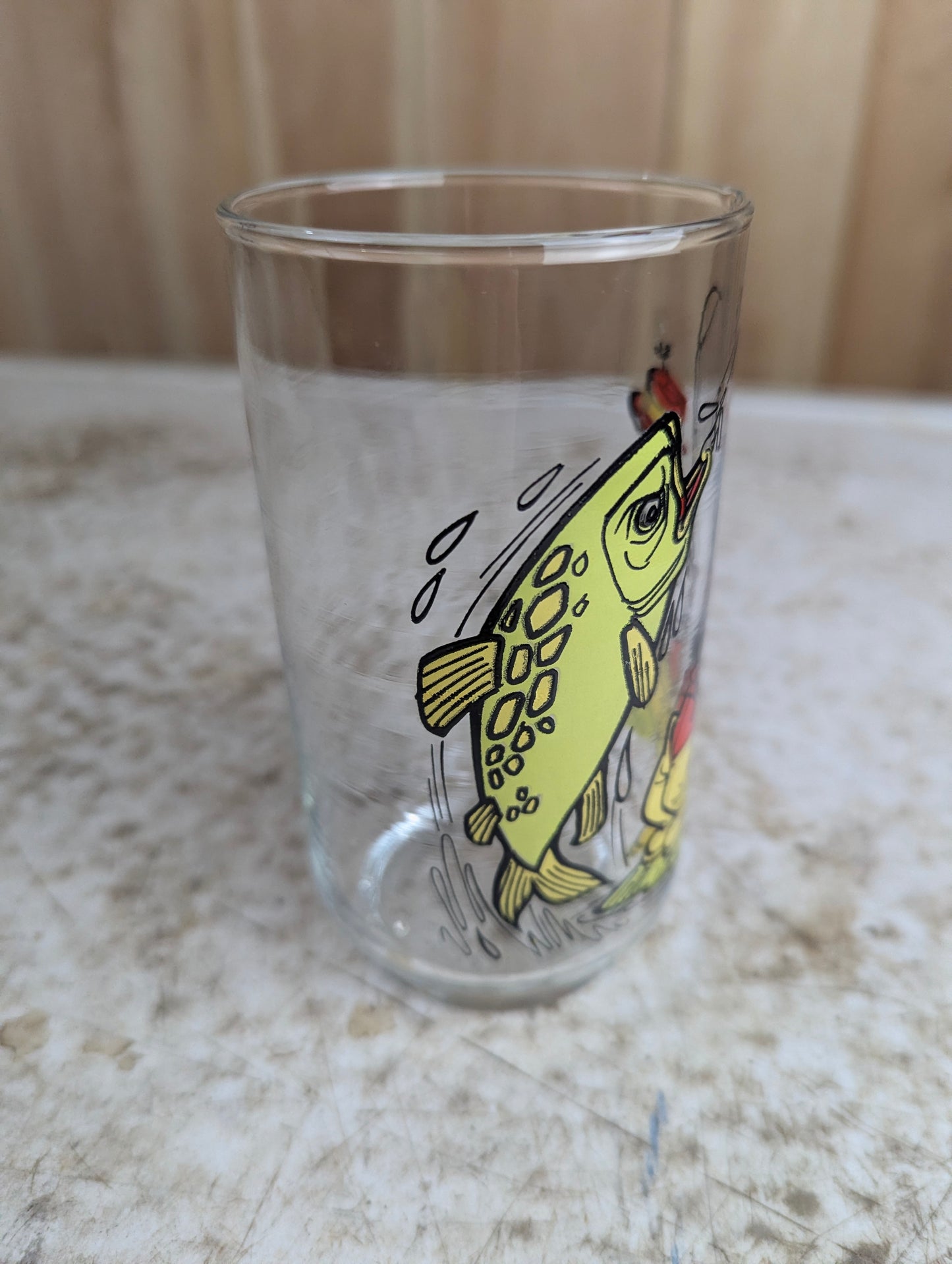 Vintage 1970s Mickey Mouse Fishing Collectible Glass - view 3