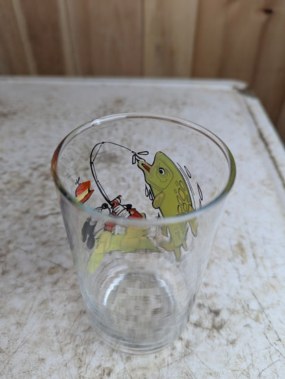 Vintage 1970s Mickey Mouse Fishing Collectible Glass - view 5