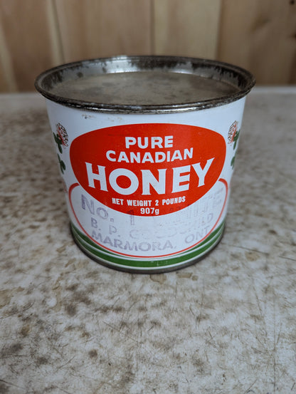 Vintage 2 lb. Pure Canadian Honey Tin Can