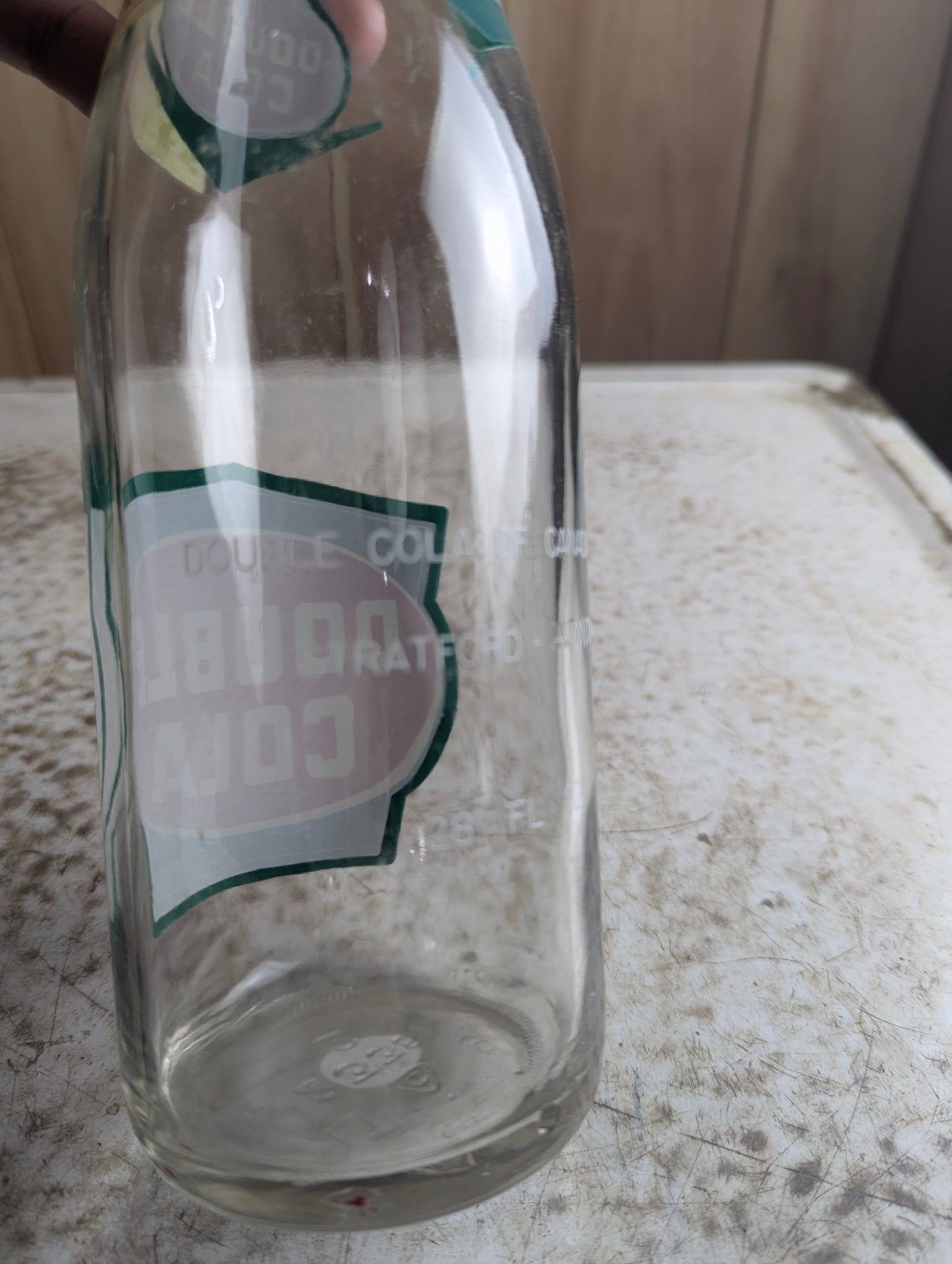 Vintage 28oz Double Cola ACL Soda Bottle - view 5