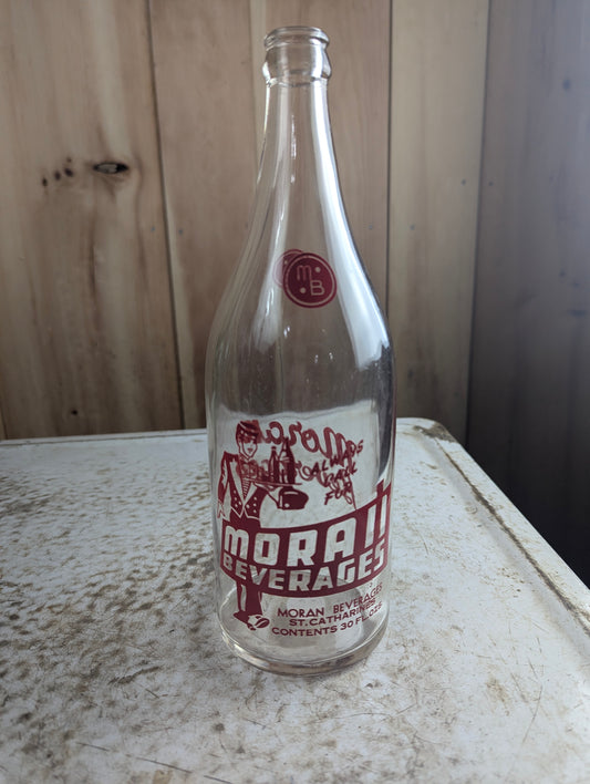 Vintage 30oz Moran Beverages St Catharines ACL Soda Bottle