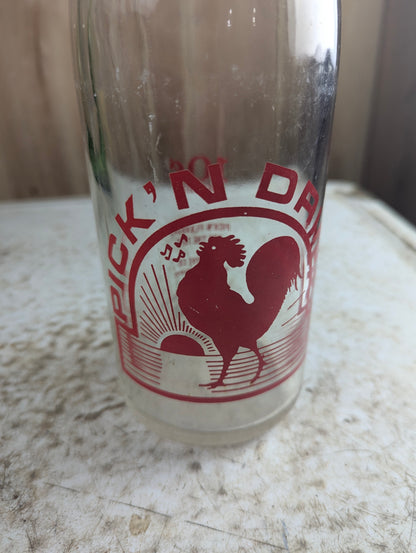 Vintage 30oz Pick N' Drink Clear Glass Toronto ACL Soda Bottle - view 2