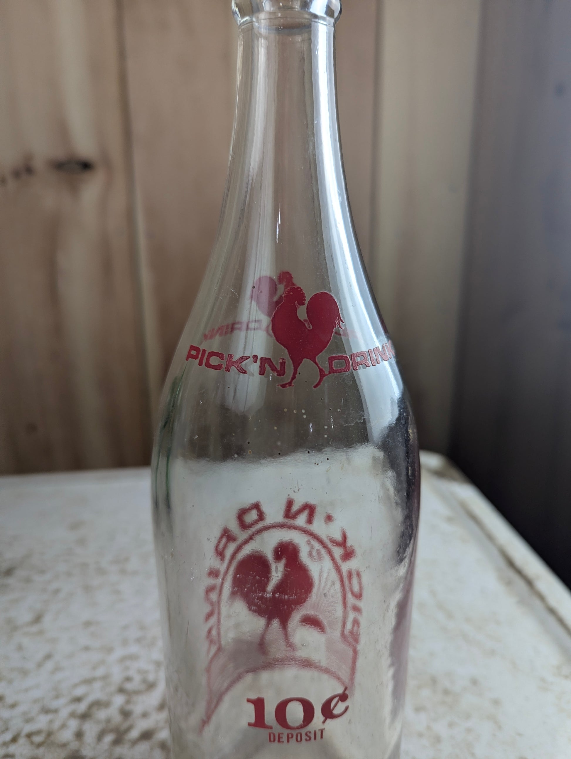 Vintage 30oz Pick N' Drink Clear Glass Toronto ACL Soda Bottle - view 3
