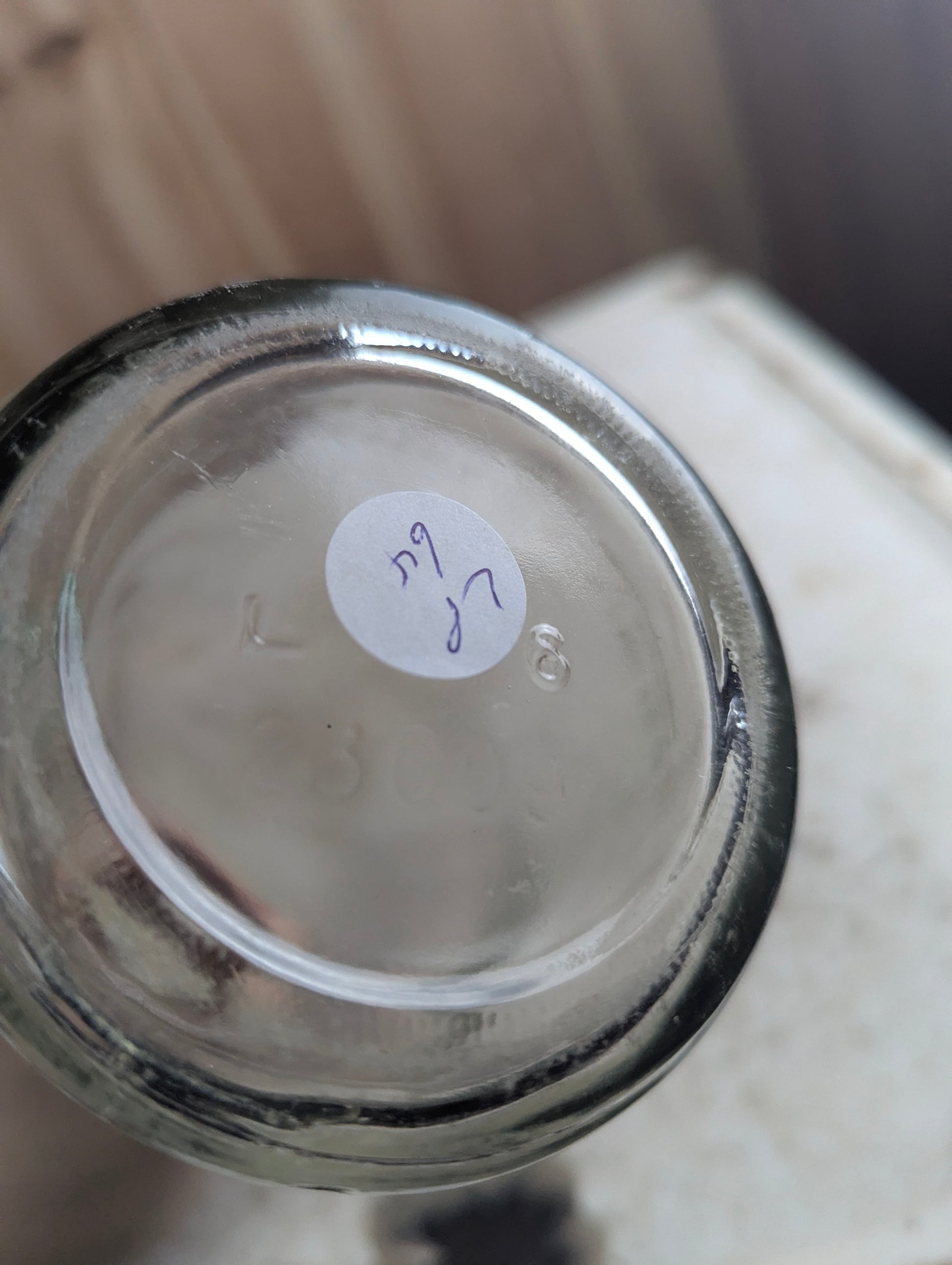 Vintage 30oz Punch Dry Clear Glass ACL Soda Bottle - view 5