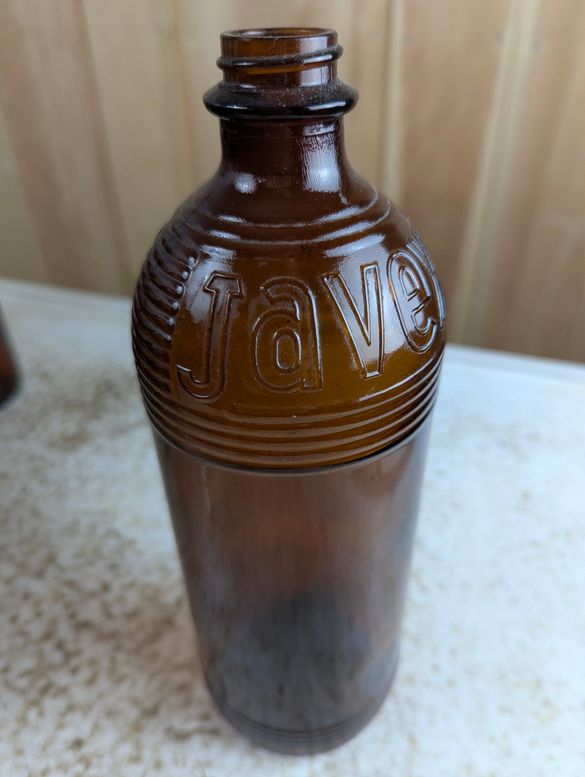 Vintage 32oz Ribbed Javex Bottle