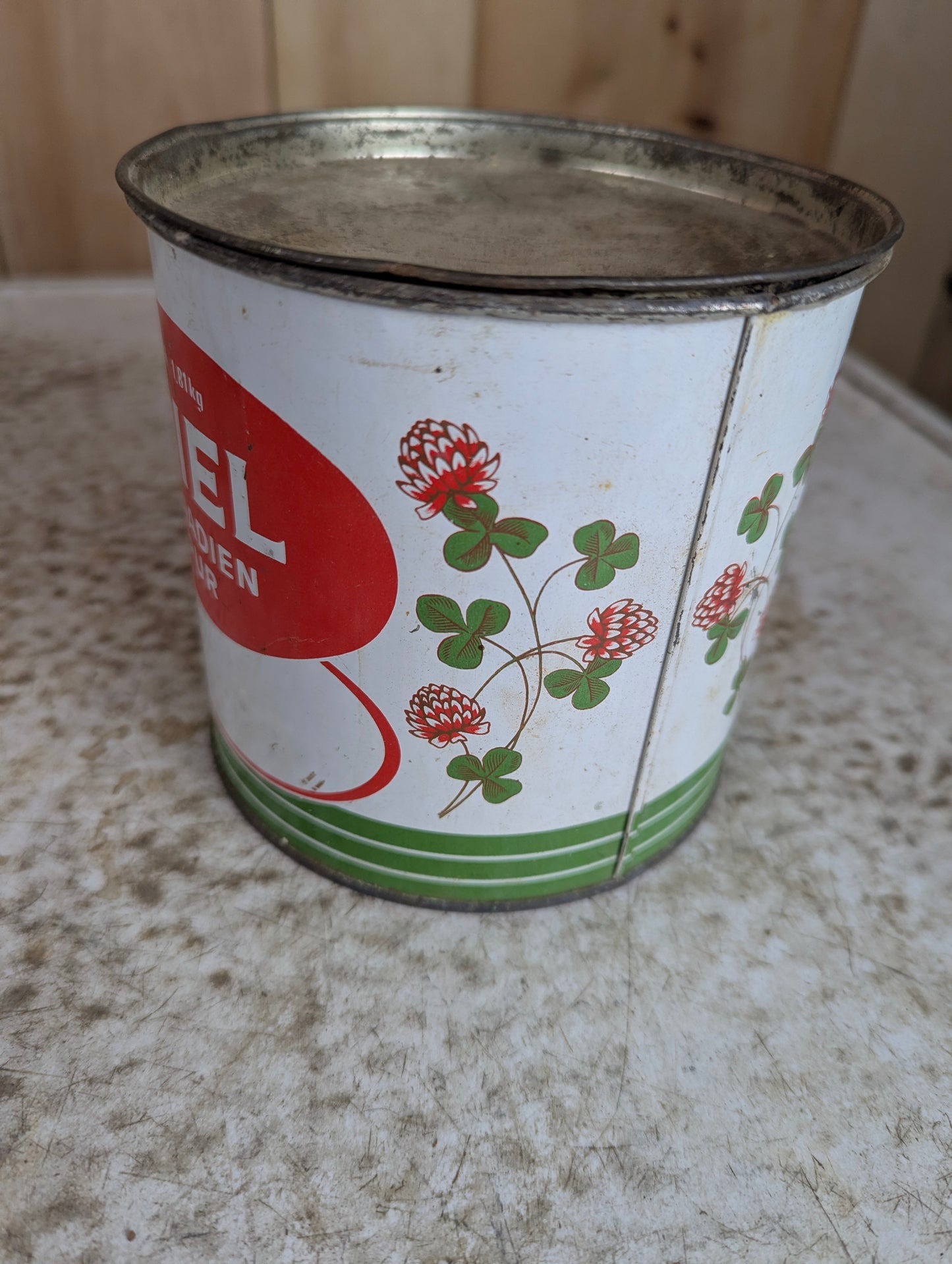 Vintage 4 lb. Pure Canadian Honey Tin Can with Lid - view 2