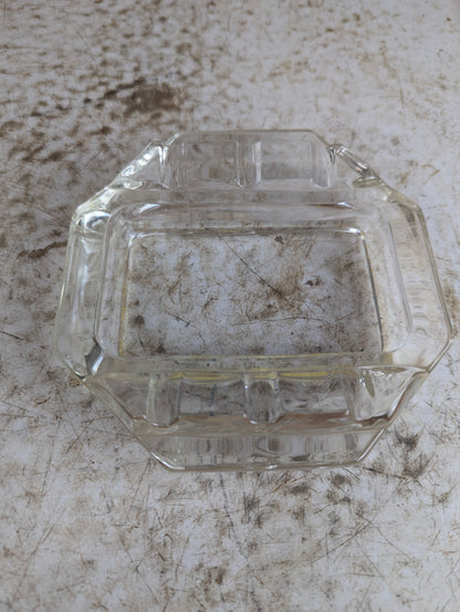 Vintage 5.25" x 5.5" Glass Ashtray - view 2