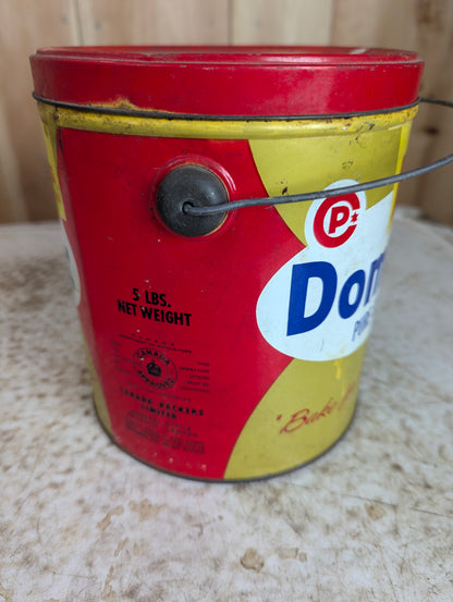 Vintage 5 lb Domestic Pure Shortening Tin Pail - view 2