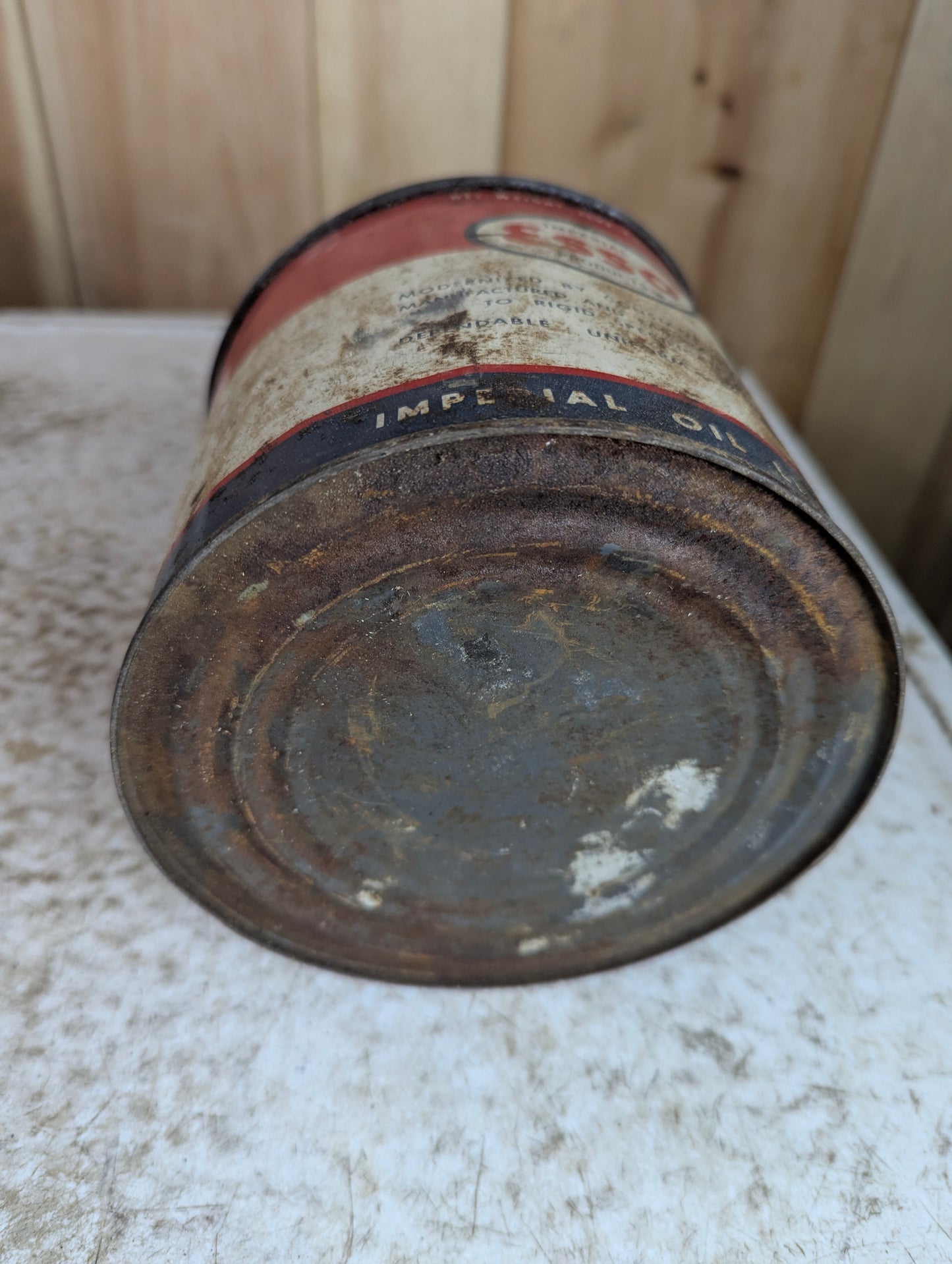 Vintage 5 lb. Imperial Esso Oil Tin Can (no lid) - view 5
