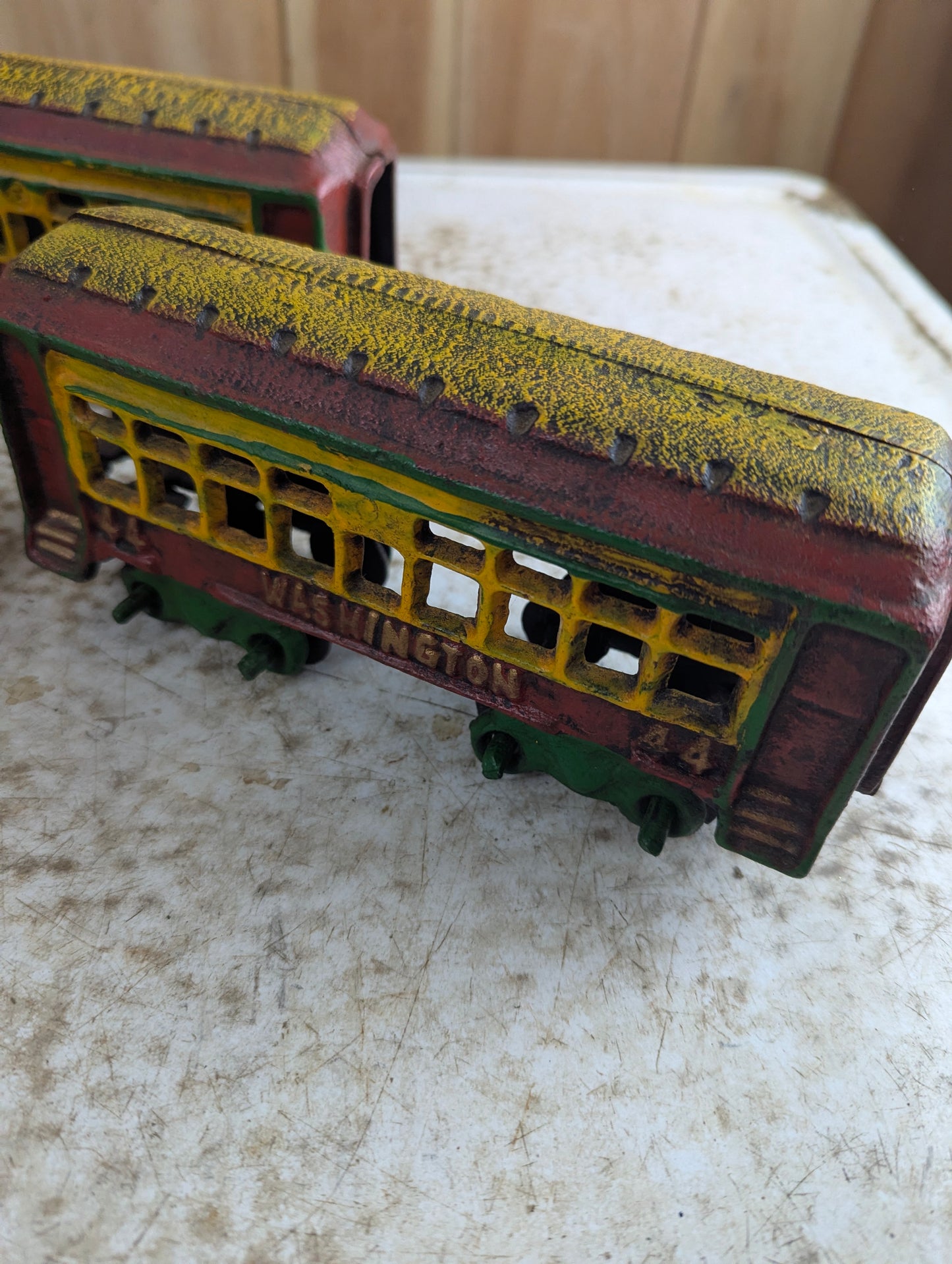 Vintage 5 Piece Cast Iron Steam Train Set - view 7