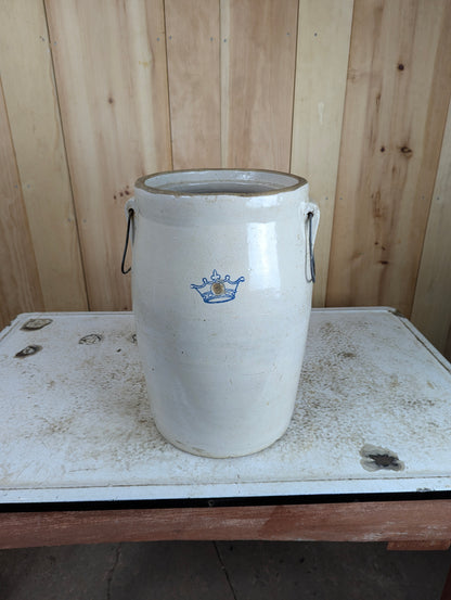 Vintage #5 Stoneware Butter Churn Crock with No Lid