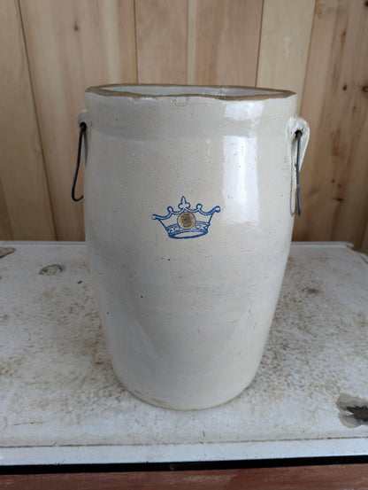 Vintage #5 Stoneware Butter Churn Crock with No Lid - view 2