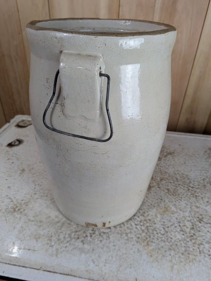 Vintage #5 Stoneware Butter Churn Crock with No Lid - view 5