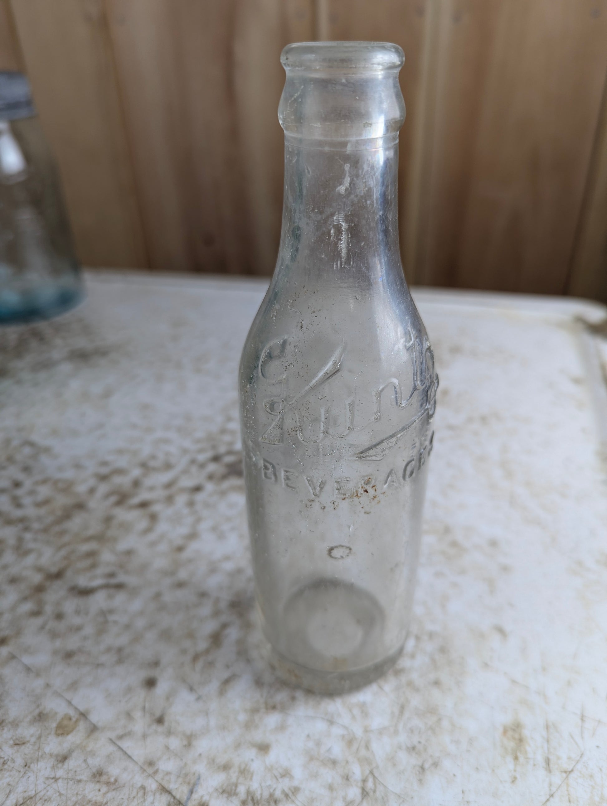 Vintage 6.5oz Kuntz Beverages Clear Glass Soda Bottle