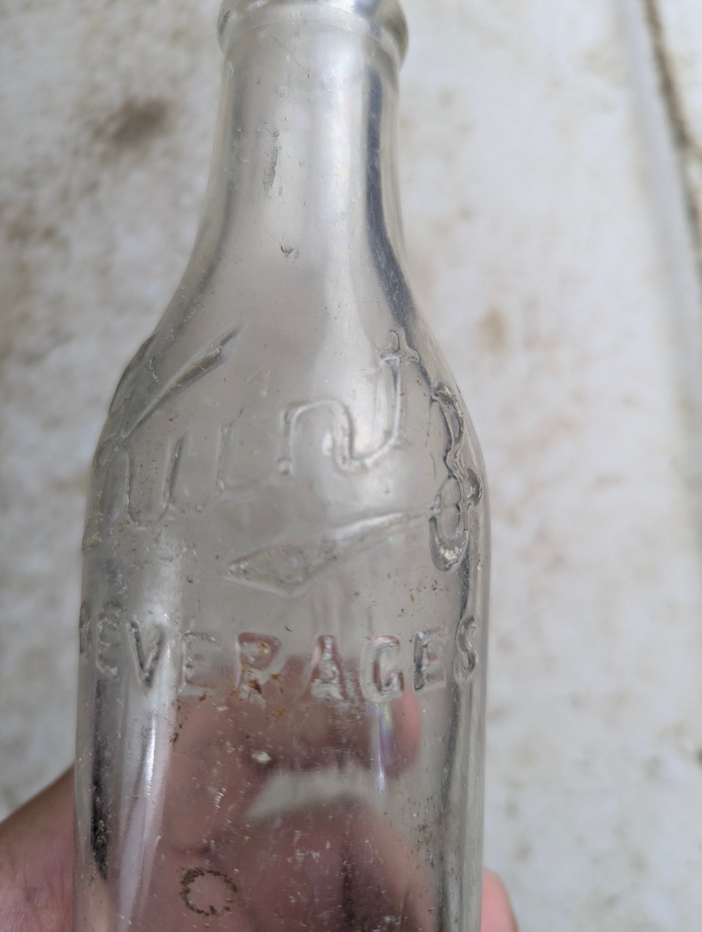 Vintage 6.5oz Kuntz Beverages Clear Glass Soda Bottle - view 2