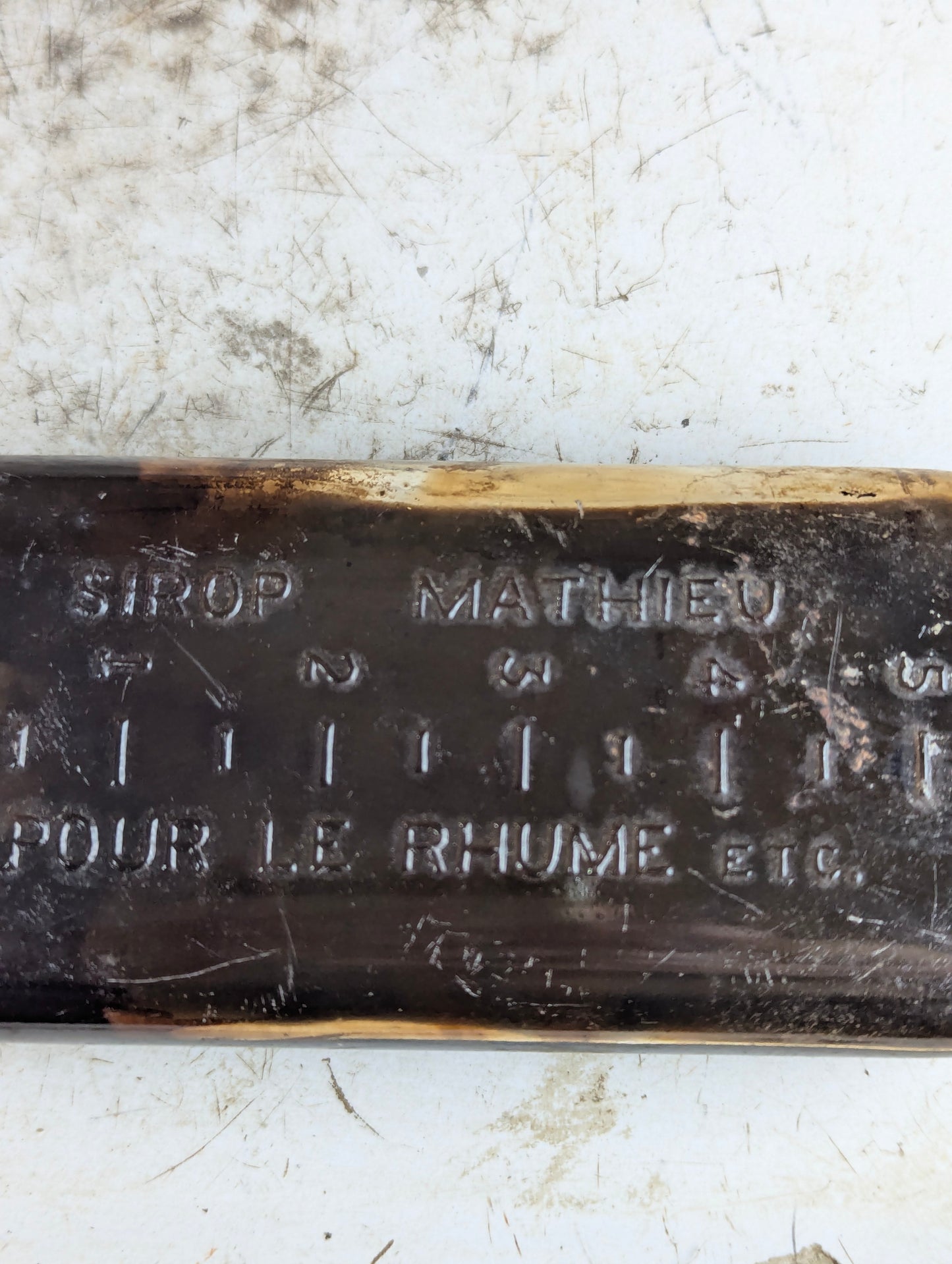 Vintage 6 Fl. Oz. Matheu's Syrup Patent Medicine Glass Bottle - view 4