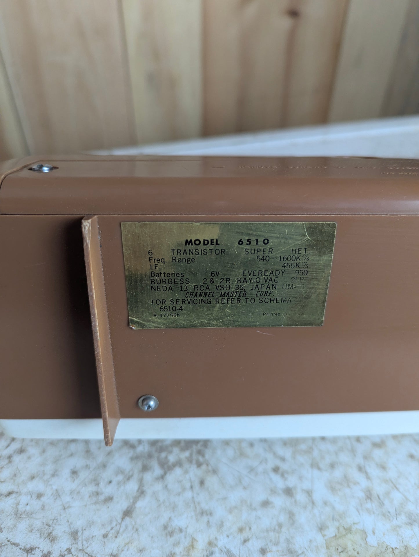 Vintage 6510 Channel Master 6 Transistor AM Radio - view 6