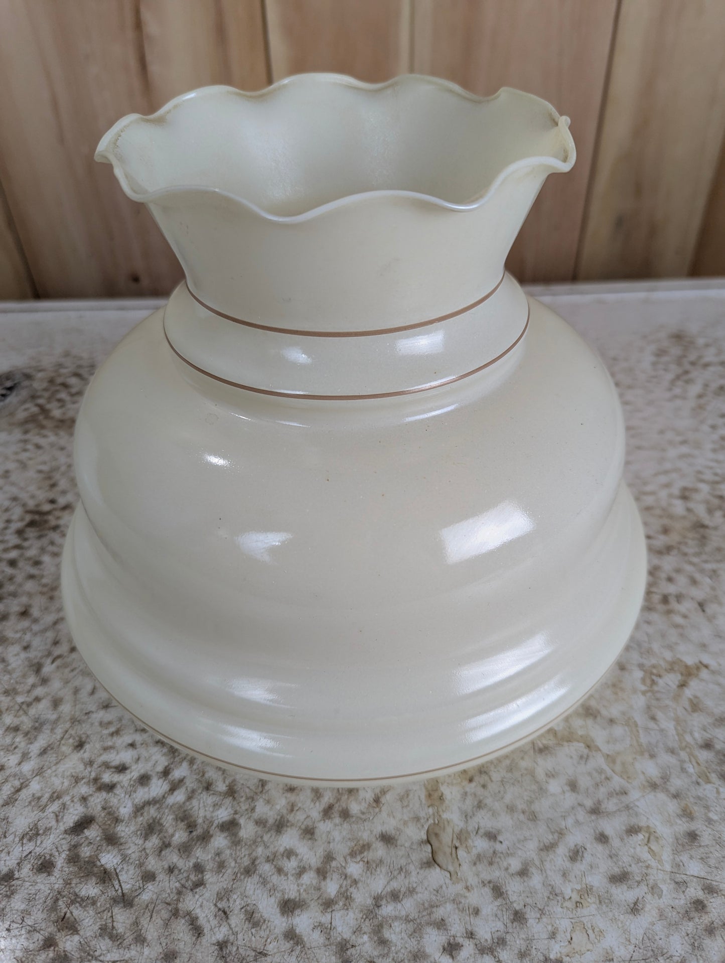 Vintage 7” Floral Milk Glass Lamp Shade - view 2