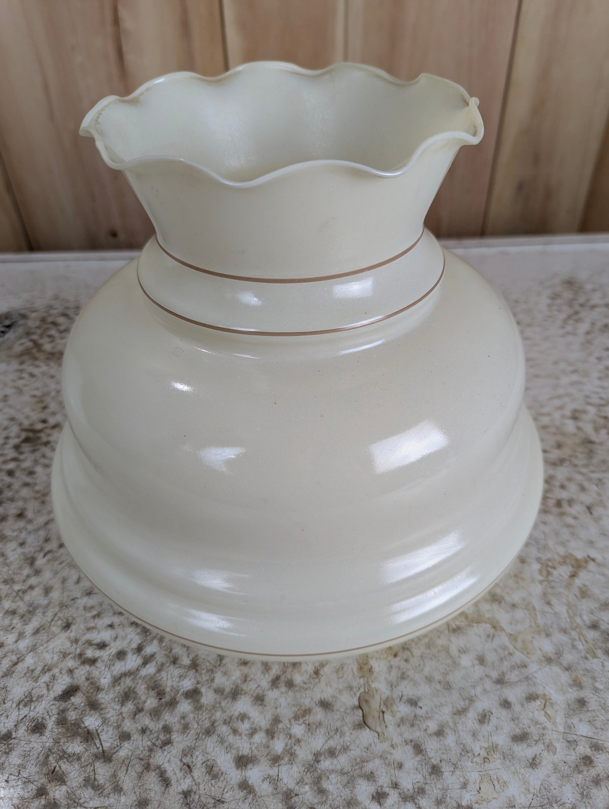 Vintage 7” Floral Milk Glass Lamp Shade - view 2