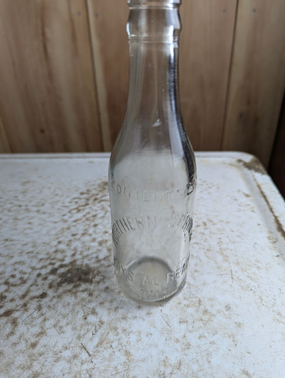Vintage 7oz Northern Springs Crystal Beach Ontario Clear Glass Soda Bottle