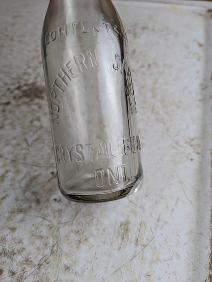 Vintage 7oz Northern Springs Crystal Beach Ontario Clear Glass Soda Bottle - view 2