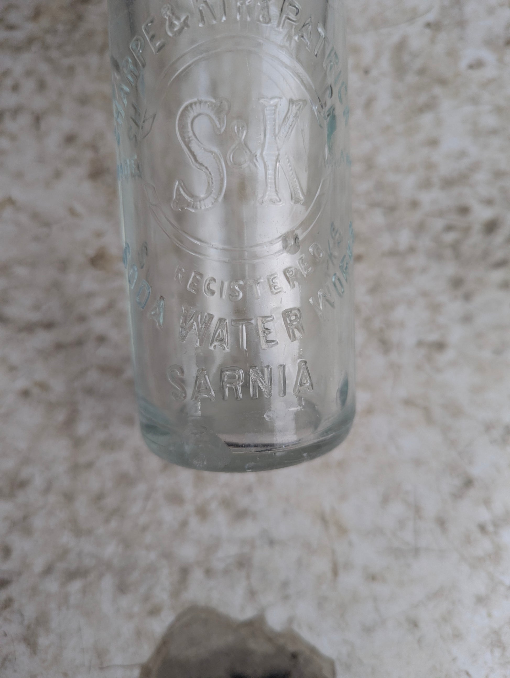 Vintage 8 oz Sharpe & Kirk Patrick Sarnia Ont Glass Soda Bottle - view 3