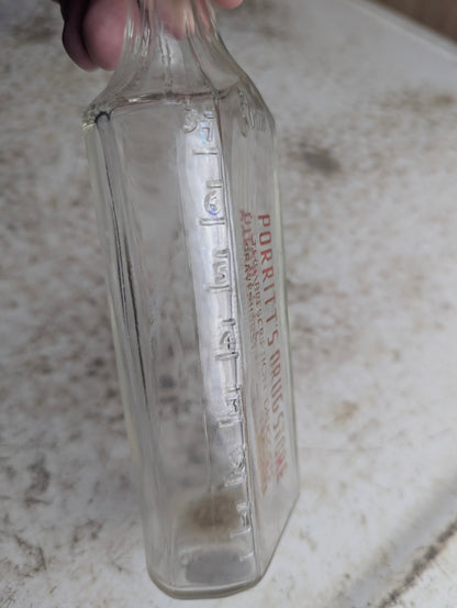 Vintage 8oz Porritt's Drugstore Gravenhurst Apothecary Bottle - view 2