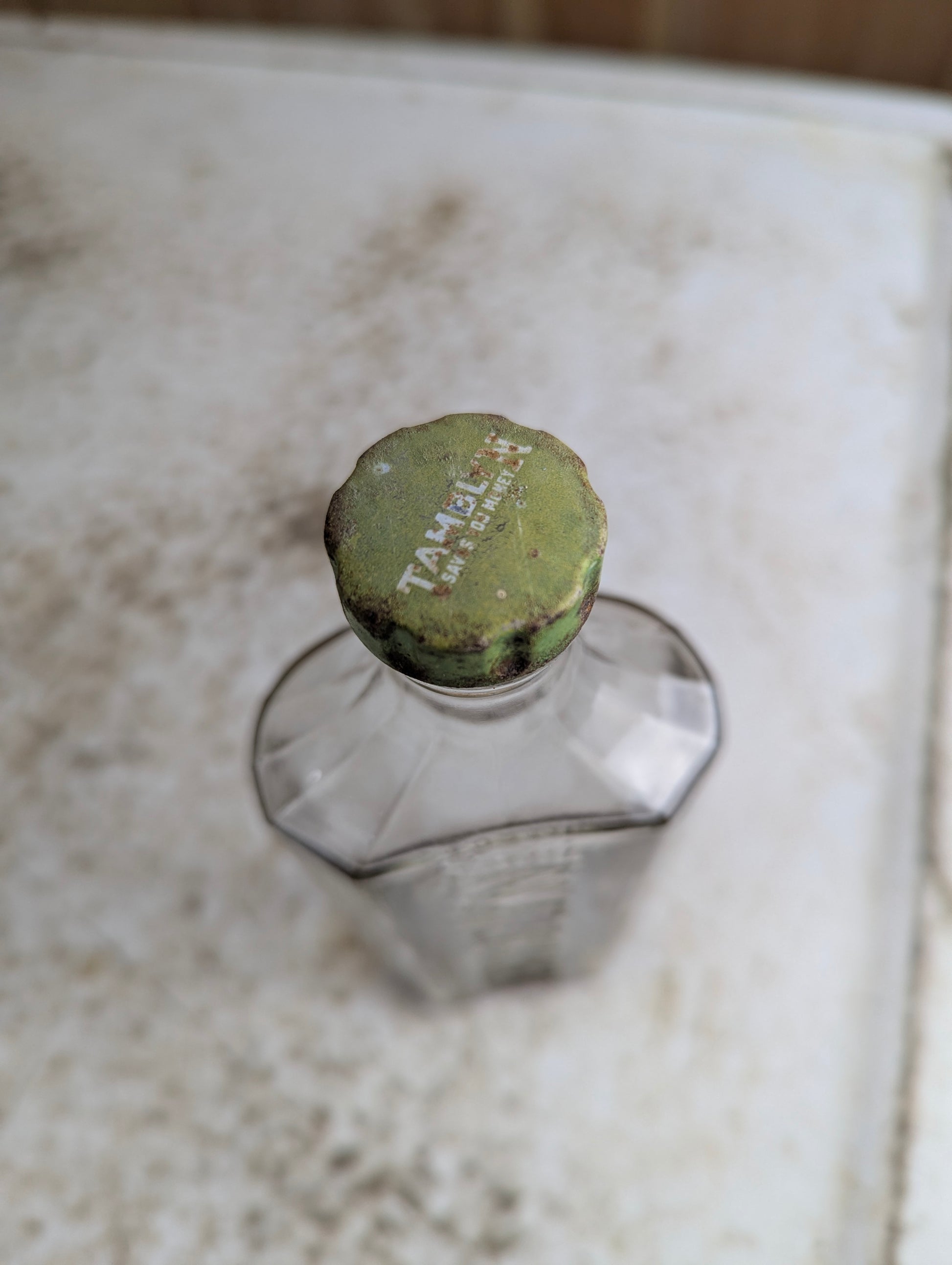 Vintage 8oz Tamblyn Medicine Bottle with Cap - view 2
