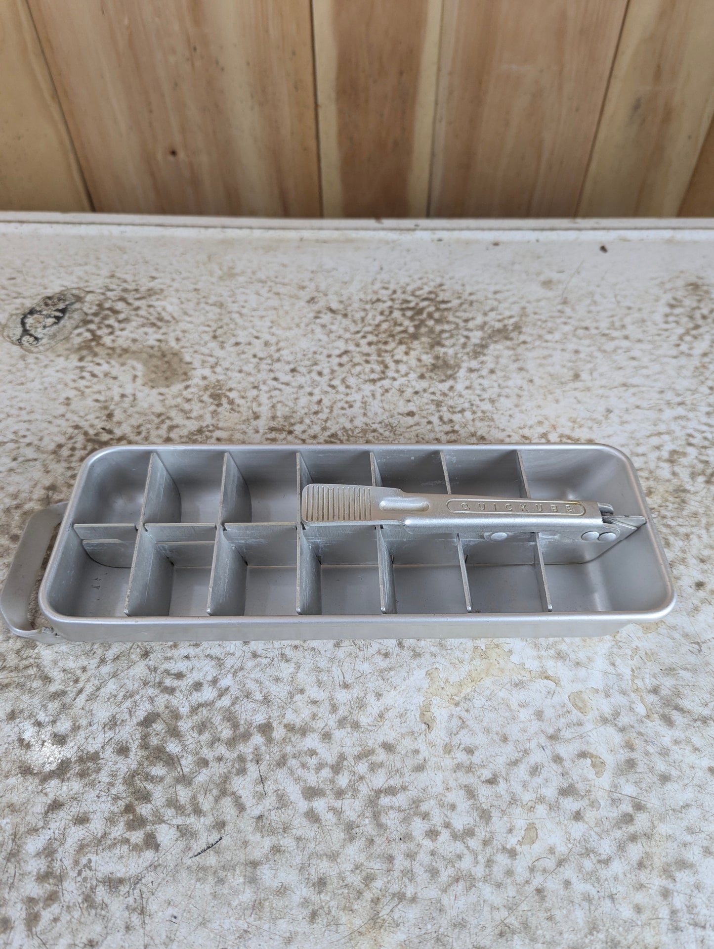 Vintage Aluminum Frigidaire Quickube Ice Cube Tray